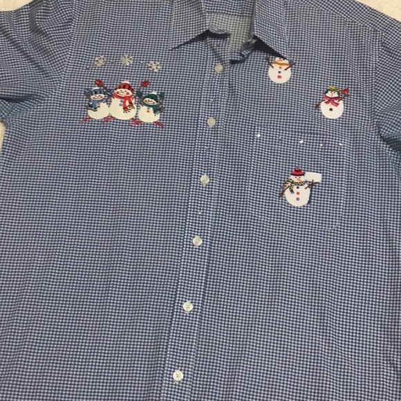 BLUE CK CHRISTMAS BUTTON DOWN M/LG - Picture 6 of 11